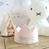COTTON & SWEETS Build Your Own Gift Hamper Personalised Linen Crown - Powder Pink