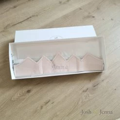 COTTON & SWEETS Build Your Own Gift Hamper Personalised Linen Crown - Powder Pink