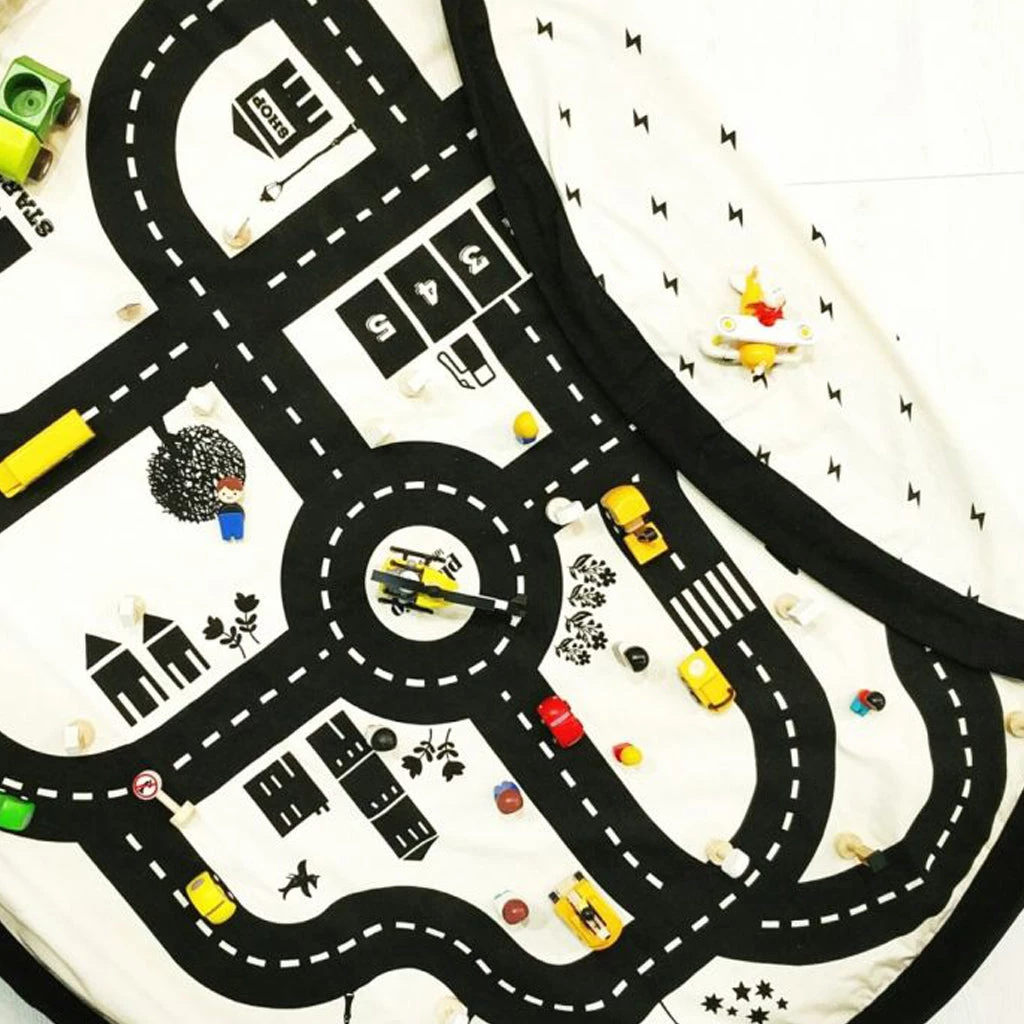 Play & Go Toy Storage Bag - Road Map & Thunder Bolt 10 Play & Go Toy Storage Bag - Road Map & Thunder Bolt