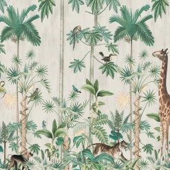REBEL WALLS Kids Wallpaper Kids Custom Wall Mural - Giraffe Stroll