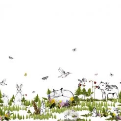 Josh & Jenna Kids Custom Wall Mural - The Rabbit's Playground Kids Wallpaper