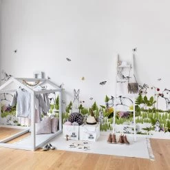 Josh & Jenna Kids Custom Wall Mural - The Rabbit's Playground Kids Wallpaper