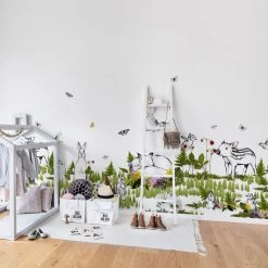 Josh & Jenna Kids Custom Wall Mural - The Rabbit's Playground Kids Wallpaper