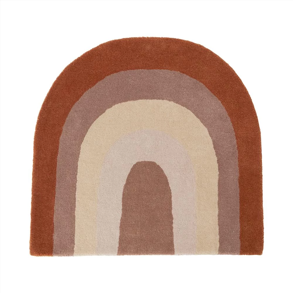 OYOY Rainbow Rug In Choko 3 OYOY Rainbow Rug In Choko