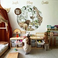 Dekornik NEW ARRIVALS Savanna World In A Circle Wall Sticker