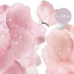 SCHMOOKS Peonies & Butterflies Wall Stickers - 6 Pack