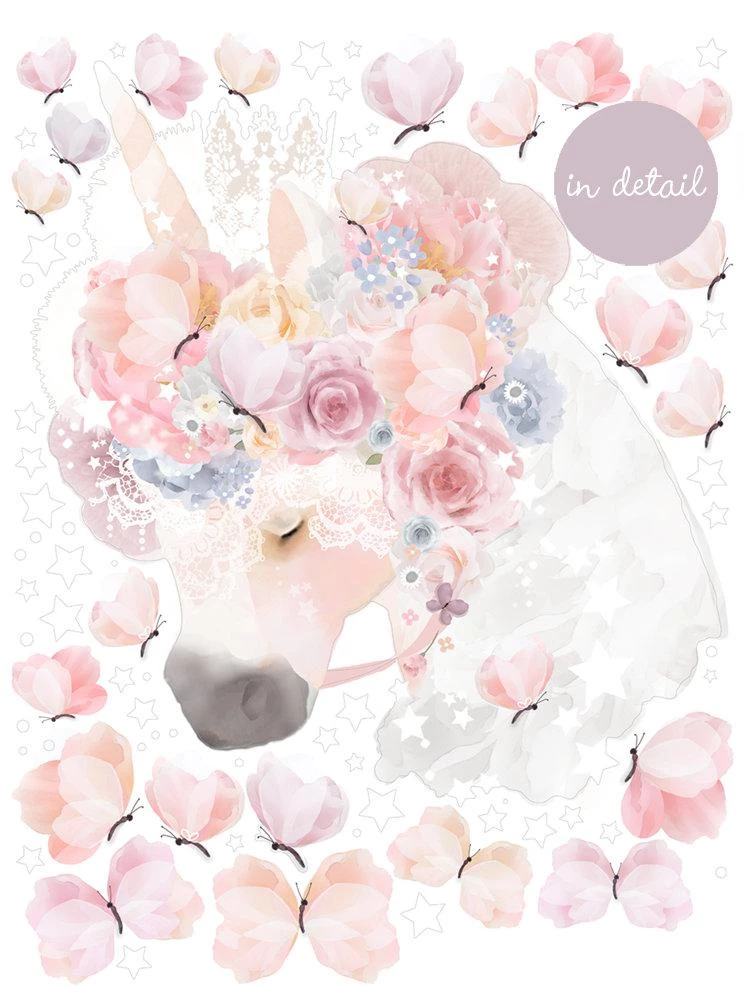 SCHMOOKS Unicorns & Butterflies Wall Stickers 4 SCHMOOKS Unicorns & Butterflies Wall Stickers