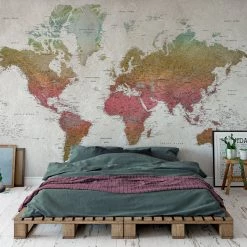 REBEL WALLS Kids Custom Wall Mural - School Atlas Rainbow Kids Wallpaper