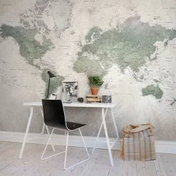 REBEL WALLS Kids Custom Wall Mural - School Atlas Kids Wallpaper