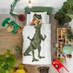 Snurk Green Dino Organic Bedding Set 8 Snurk Green Dino Organic Bedding Set