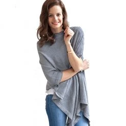 Storksak Gifts For Mum & Dad Organic Nursing Shawl - Grey