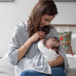 Storksak Gifts For Mum & Dad Organic Nursing Shawl - Grey