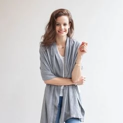 Storksak Gifts For Mum & Dad Organic Nursing Shawl - Grey
