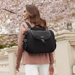 Storksak Poppy Luxe Scuba Baby Changing Bag - Black