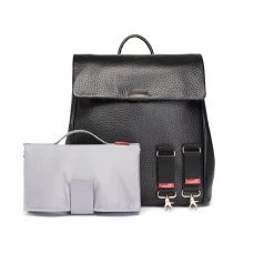 Storksak St James Leather Backpack - Black