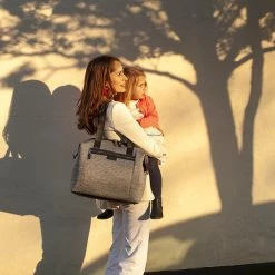 Storksak Stevie Luxe Scuba Baby Changing Bag - Grey Marl