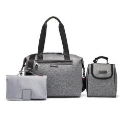 Storksak Stevie Luxe Scuba Baby Changing Bag - Grey Marl 13 Storksak Stevie Luxe Scuba Baby Changing Bag - Grey Marl
