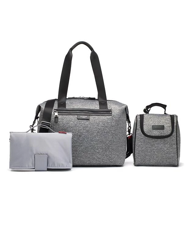 Storksak Stevie Luxe Scuba Baby Changing Bag - Grey Marl 5 Storksak Stevie Luxe Scuba Baby Changing Bag - Grey Marl