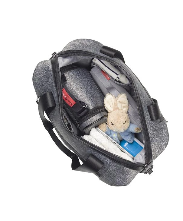 Storksak Stevie Luxe Scuba Baby Changing Bag - Grey Marl 6 Storksak Stevie Luxe Scuba Baby Changing Bag - Grey Marl