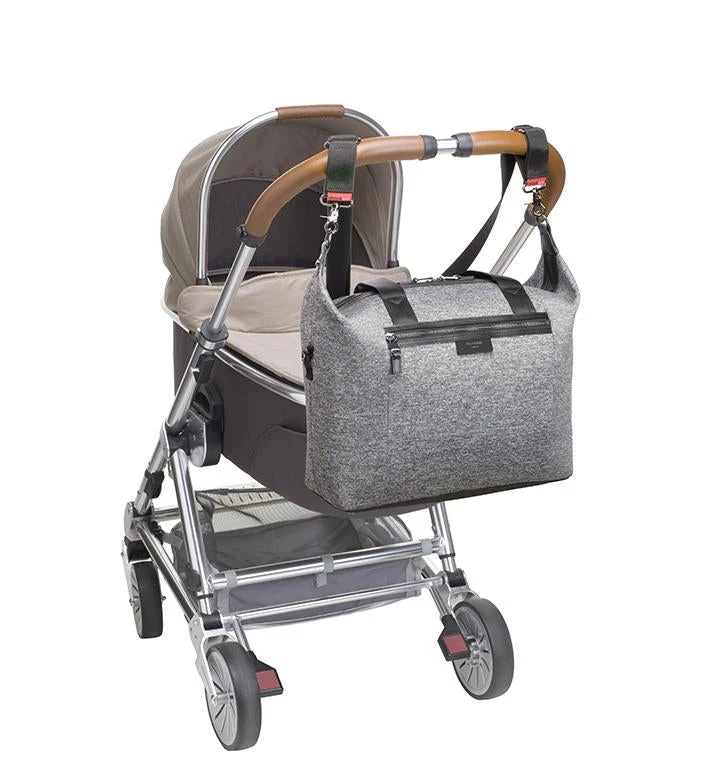 Storksak Stevie Luxe Scuba Baby Changing Bag - Grey Marl 10 Storksak Stevie Luxe Scuba Baby Changing Bag - Grey Marl