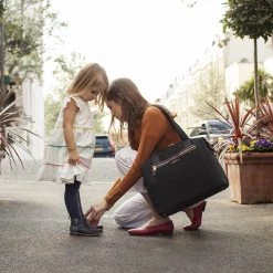 Storksak Stevie Luxe Scuba Baby Changing Bag - Black