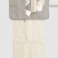 Storksak Organic Changing Station - Grey Raindot Changing Cushions