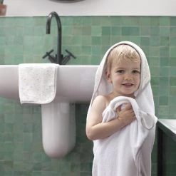 Storksak Hooded Towel & Wash Cloth - Raindot Print