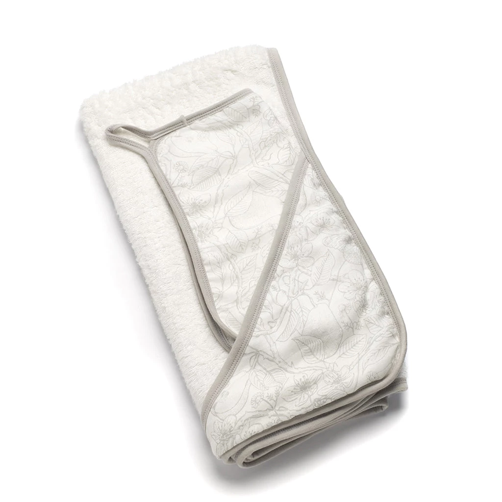 Storksak Hooded Towel & Wash Cloth - Garden Print Baby Bathtime 3 Storksak Hooded Towel & Wash Cloth - Garden Print Baby Bathtime