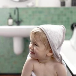 Storksak Hooded Towel & Wash Cloth - Garden Print Baby Bathtime