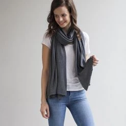 Storksak Organic Nursing Shawl - Charcoal Gifts For Mum & Dad