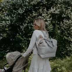 Storksak Storksak Tote Baby Changing Bag - Grey Raindot Baby Changing Bags