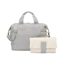 Storksak Storksak Tote Baby Changing Bag - Grey Raindot Baby Changing Bags