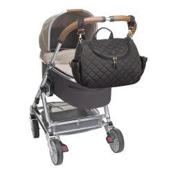 Storksak Poppy Quilted Baby Changing Bag - Black