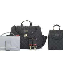 Storksak Poppy Quilted Baby Changing Bag - Black