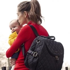 Storksak Poppy Quilted Baby Changing Bag - Black
