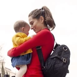 Storksak Poppy Quilted Baby Changing Bag - Black