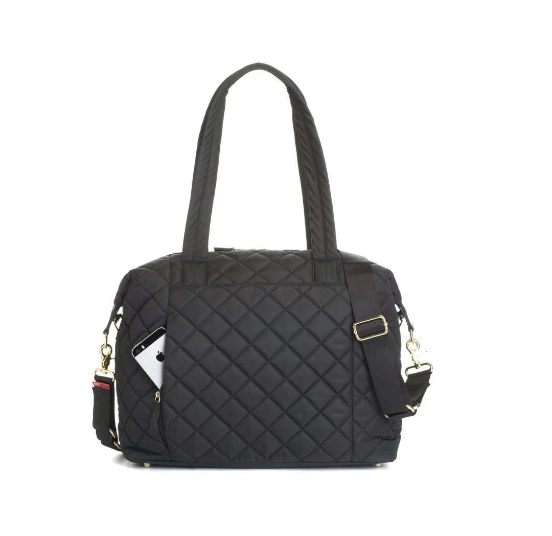 Baby Changing Bags Storksak Stevie Quilted Baby Bag - Black 7 Baby Changing Bags Storksak Stevie Quilted Baby Bag - Black