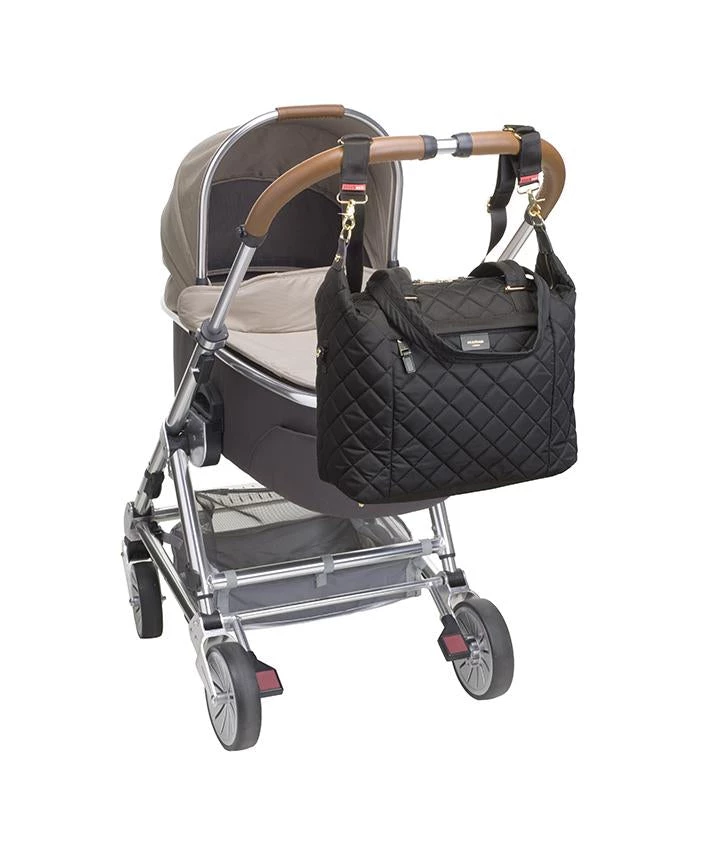 Baby Changing Bags Storksak Stevie Quilted Baby Bag - Black 5 Baby Changing Bags Storksak Stevie Quilted Baby Bag - Black