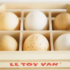 Le Toy Van Honeybee Market Crate - Half Dozen Farm Eggs