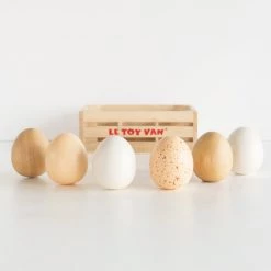 Le Toy Van Honeybee Market Crate - Half Dozen Farm Eggs