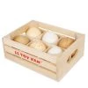 Le Toy Van Honeybee Market Crate - Half Dozen Farm Eggs