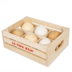 Le Toy Van Honeybee Market Crate - Half Dozen Farm Eggs