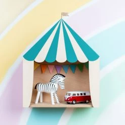 Up Warsaw Circus Wooden Shelf - Ocean Green Shelving