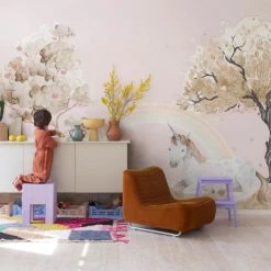 REBEL WALLS Kids Custom Wall Mural - Unicorn Dream Bubblegum NEW ARRIVALS