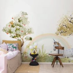 REBEL WALLS Kids Custom Wall Mural - Unicorn Dream Rainbow