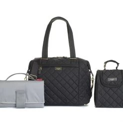 Baby Changing Bags Storksak Stevie Quilted Baby Bag - Black 18 Baby Changing Bags Storksak Stevie Quilted Baby Bag - Black