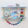 Up Warsaw Airplane Wooden Shelf - Blue Shelving