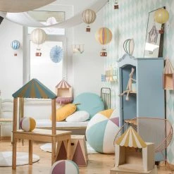 Shelving Up Warsaw Circus Wooden Shelf - Mustard/White