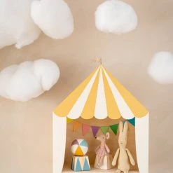 Shelving Up Warsaw Circus Wooden Shelf - Mustard/White