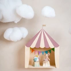 Up Warsaw Circus Wooden Shelf - Dusty Pink Shelving